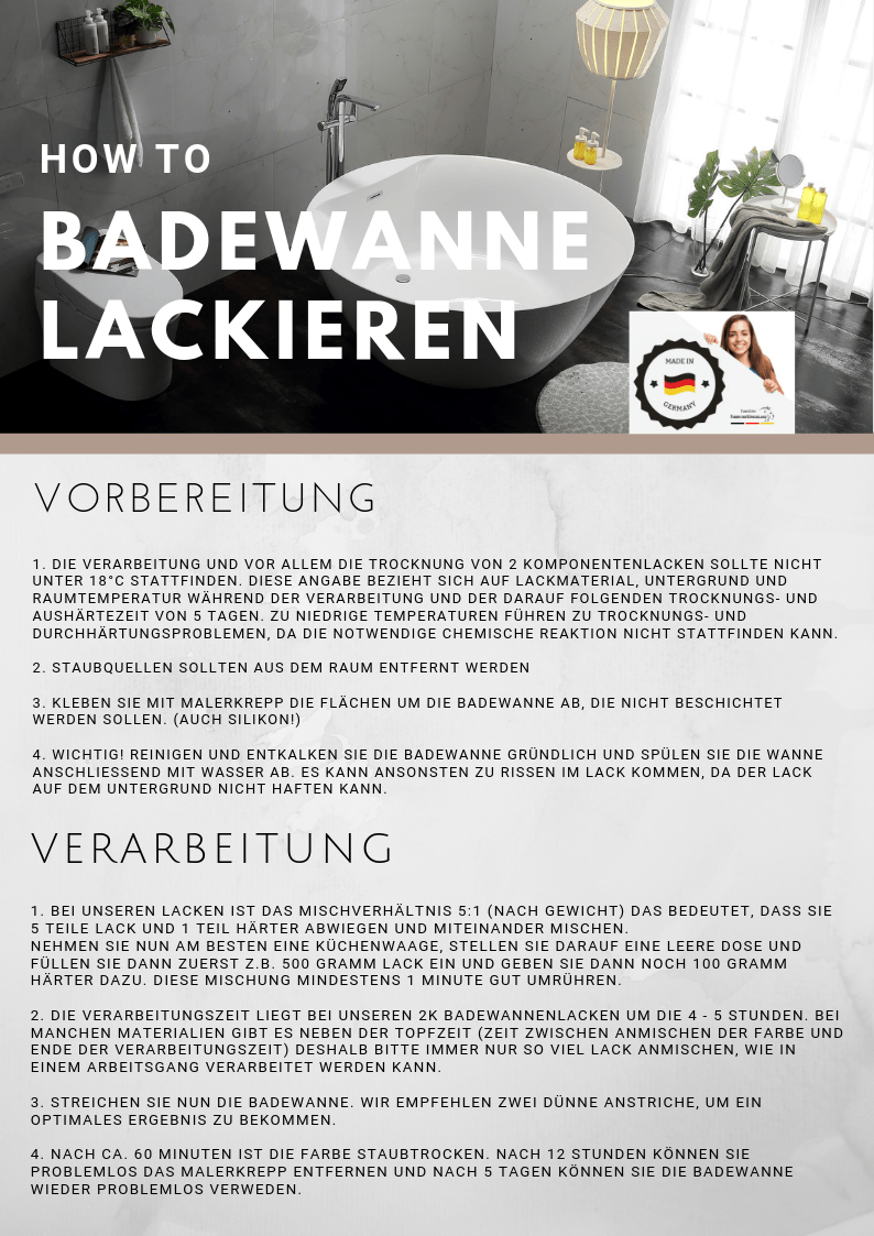 Lausitzer Farbwerke Badewannenlack - Traditionell im SET - Lausitzer Farbwerke