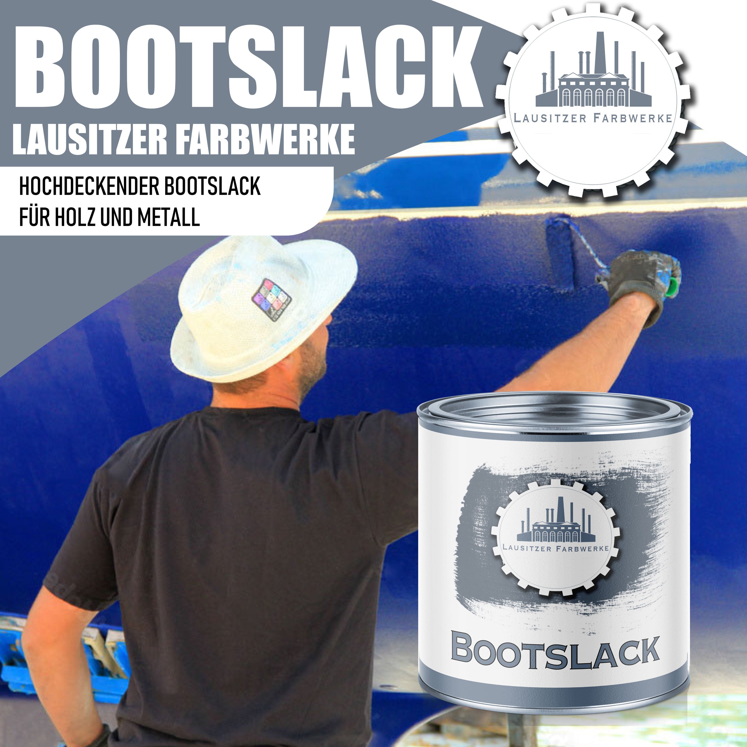 Lausitzer Farbwerke Bootslack mit Lackierset (X300) & Verdünnung (1 L) - 30% Sparangebot - Lausitzer Farbwerke