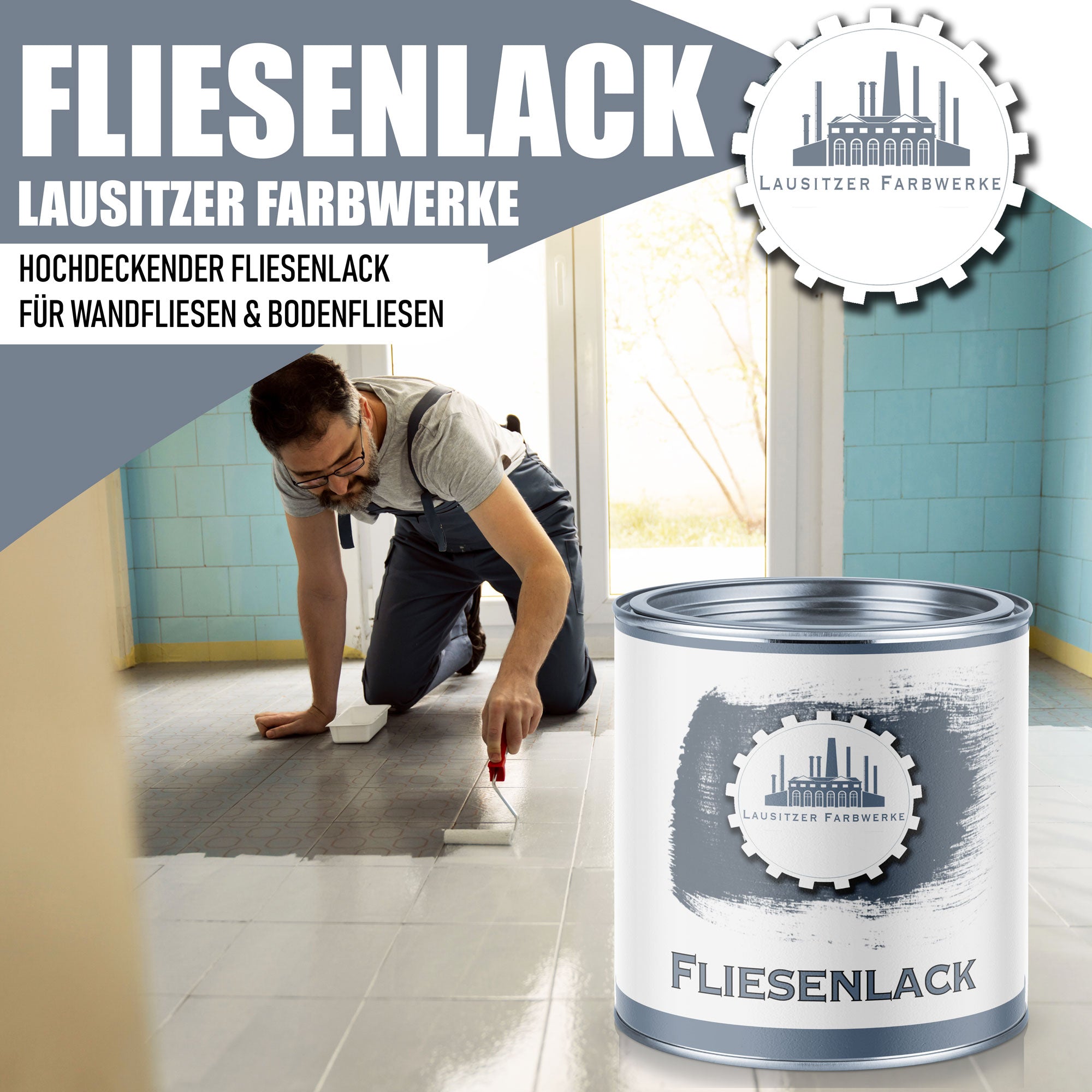 Lausitzer Farbwerke Fliesenlack - Traditioneller Fliesenfarbe - Lausitzer Farbwerke