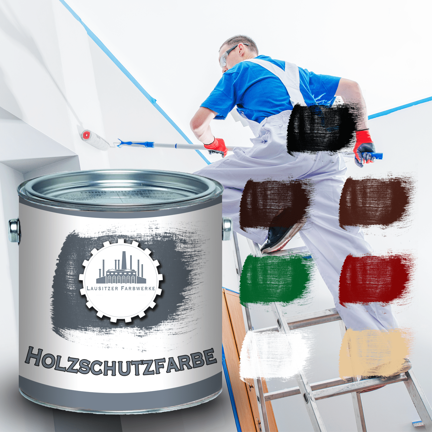Lausitzer Farbwerke Holzschutzfarbe - UV-Beständig - Lausitzer Farbwerke